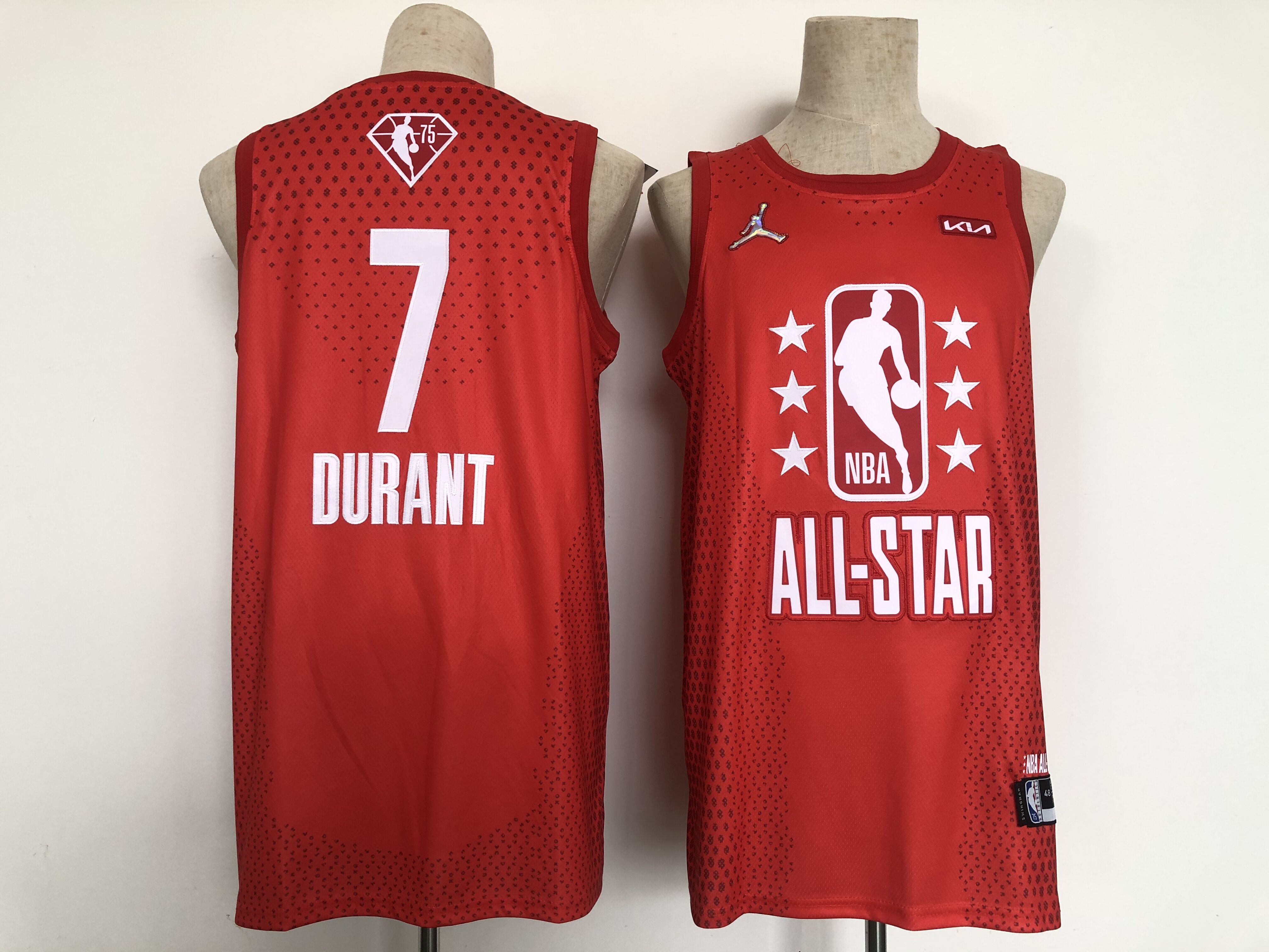 Men Brooklyn Nets #7 Durant Red 2022 All Star NBA Jersey->los angeles lakers->NBA Jersey